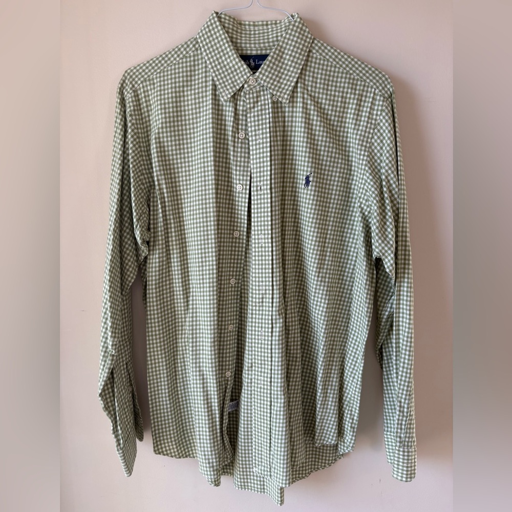 Ralph Lauren Green Checkered Men's Shirt